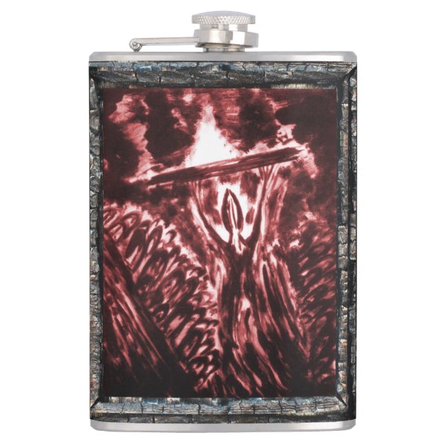 Warding Off Evil Hip Flask (Front)