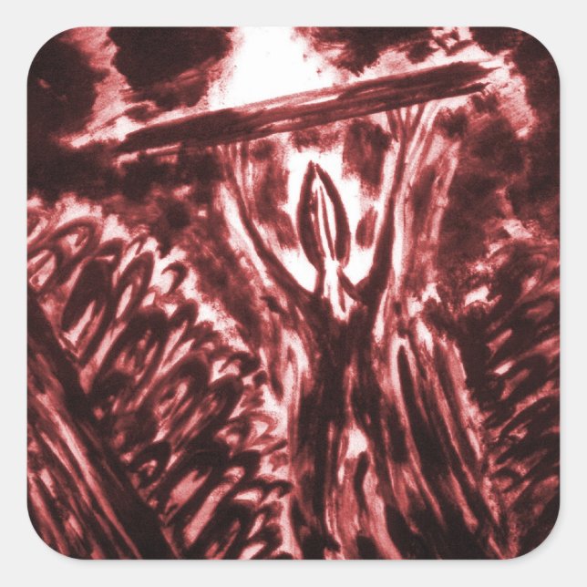 Warding Off Evil Square Sticker (Front)