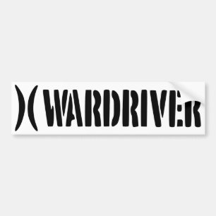 Wardriver adhesive bumper sticker