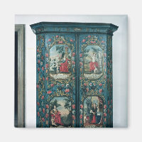 Wardrobe decorated with scenes of the four