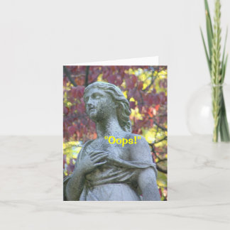 "Wardrobe Malfunction" Humourous Apology/Statuary Card