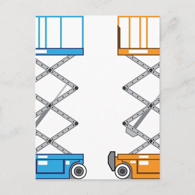 Warehouse lift vector postcard (Front)