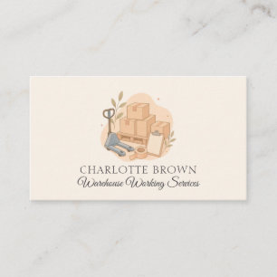 Warehouse Logistics Shipping Inventory Distributio Business Card