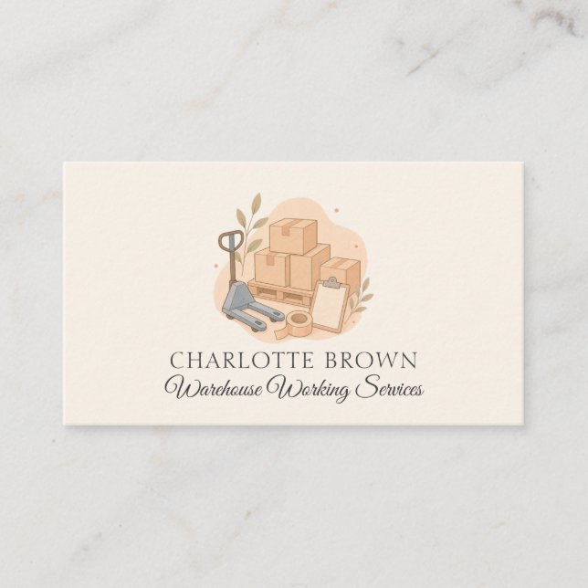Warehouse Logistics Shipping Inventory Distributio Business Card (Front)