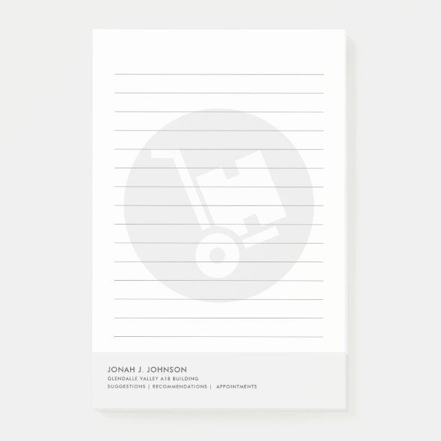 Warehouse Manager | Minimal Style Post-it Notes (Front)