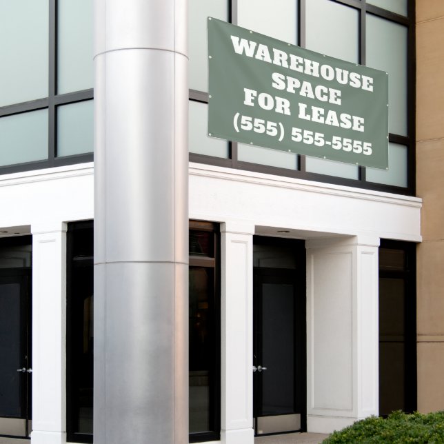 Warehouse Space for Lease Banner (Outside Building)