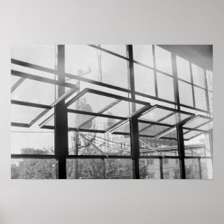 Warehouse Windows, Black and White Photo (Poster) Poster