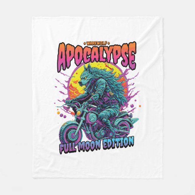 Warewolf apocalypse fleece blanket (Front)