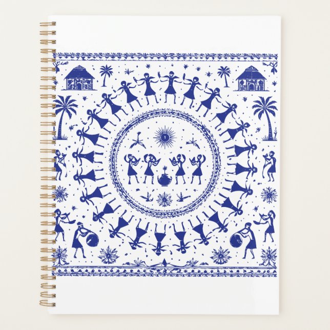 Warli Art Indian Tribal Illustration Planner (Front)