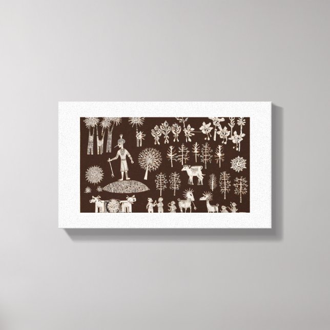Warli Paint Canvas Print (Front)