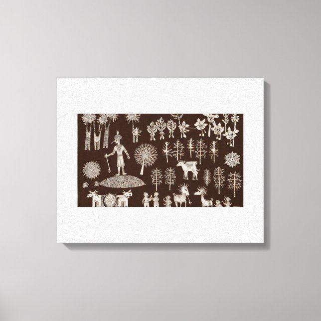 Warli Paint Canvas Print (Front)