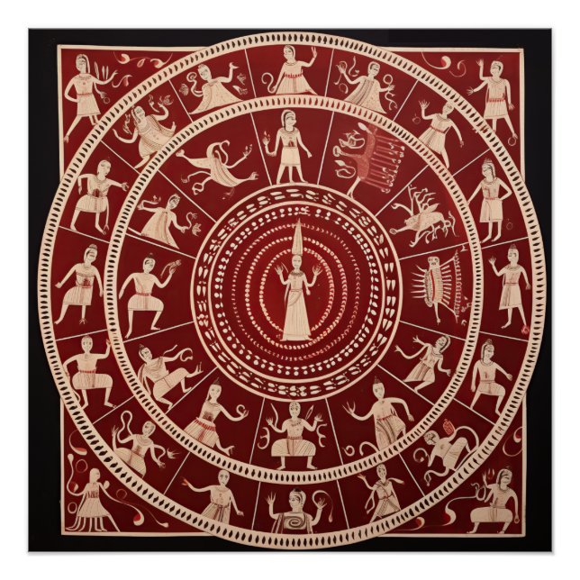 Warli Tribal Art Poster (Front)