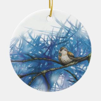 warlike bird ceramic tree decoration