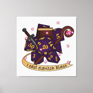 Warlock Dice Design Canvas Print