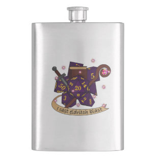 Warlock Dice Design Hip Flask