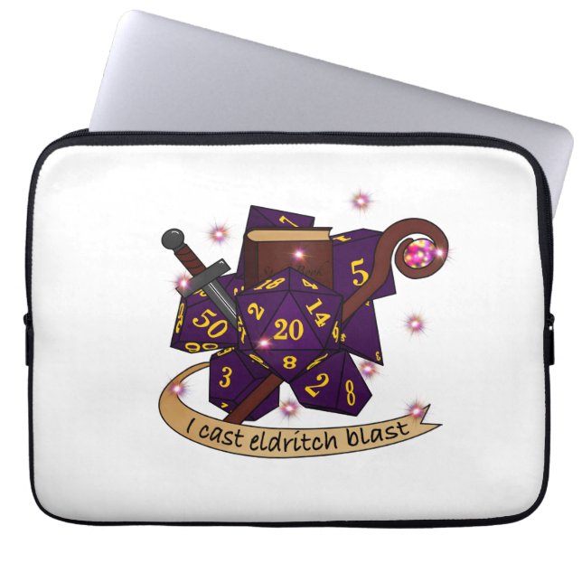 Warlock Dice Design Laptop Sleeve (Front)