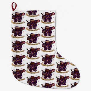 Warlock Dice Design Large Christmas Stocking