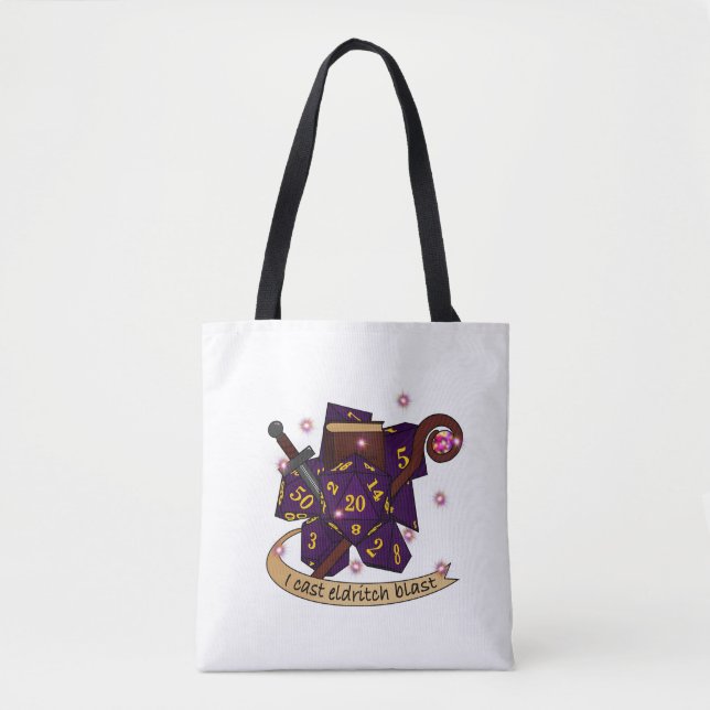 Warlock Dice Design Tote Bag (Front)