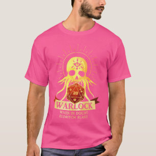 Warlock Fantasy RPGRPG Gamer Class friend T-Shirt