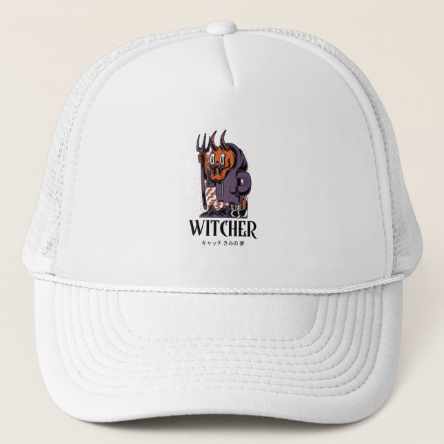 Warlock - Funny Witcher Design Trucker Hat (Front)
