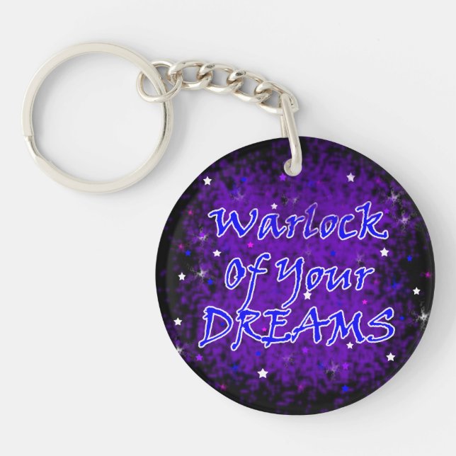 Warlock Of Your Dreams (Blue) Trucker Hat Key Ring (Front)