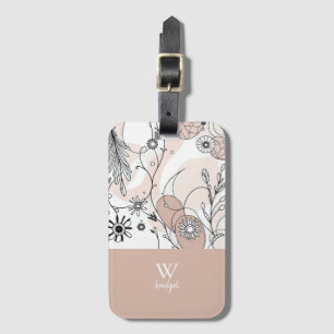 Warm Abstract Boho Minimalist Style Luggage Tag