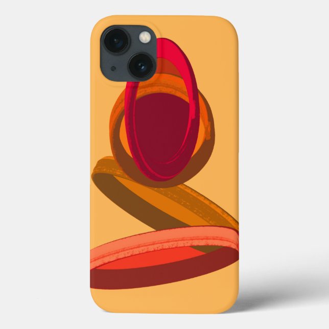 Warm Abstract Triple Rings • Modern Minimalist  Case-Mate iPhone Case (Back)