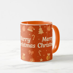 Warm Aesthetic Christmas Art – Cute Festive Icons  Mug