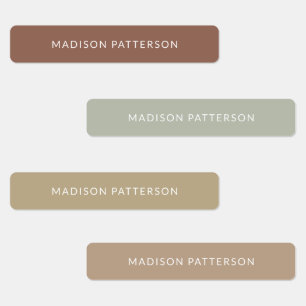 Warm and Cool Earth Tone Simple Waterproof Name