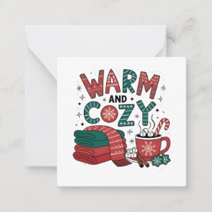 Warm And Cosy Christmas Hot Cocoa Xmas  Card