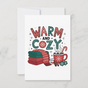 Warm And Cosy Christmas Hot Cocoa Xmas Invitation