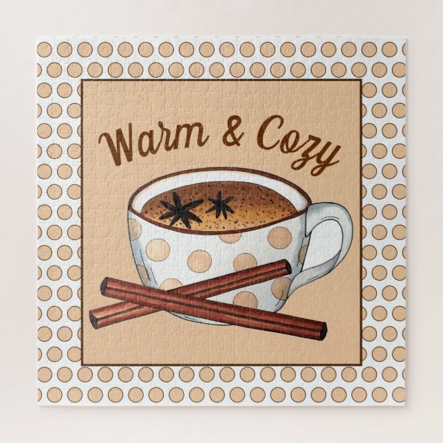 Warm and Cosy Indian Spiced Chai Tea Latte Cup Jigsaw Puzzle (Vertical)