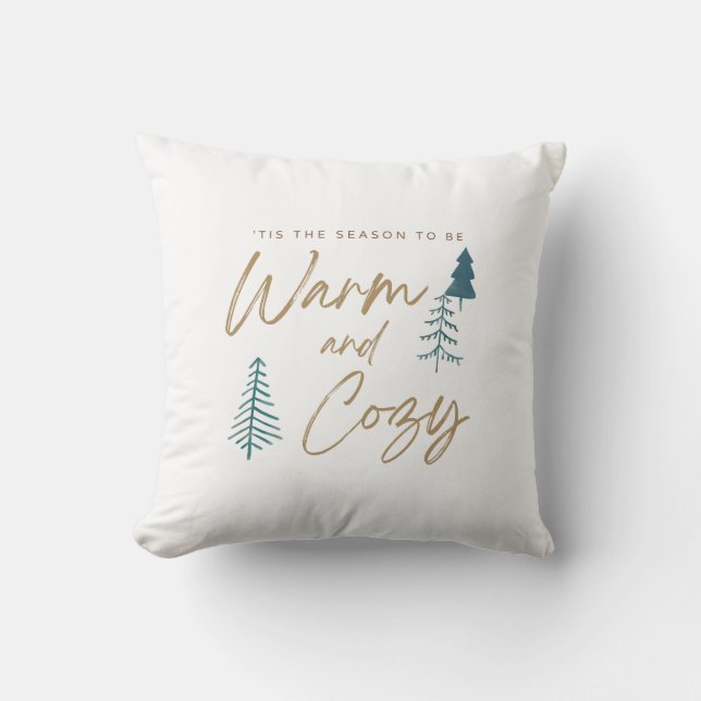 Warm and Cosy Season Wishes Cushion (Front)