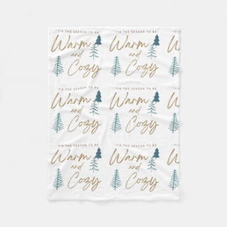 Warm and Cosy Season Wishes Fleece Blanket