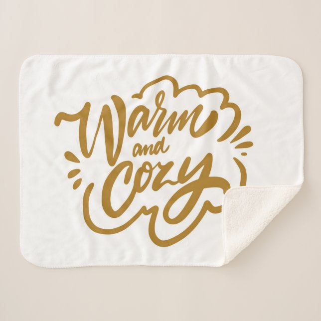 Warm and Cosy Sherpa Blanket (Front (Horizontal))