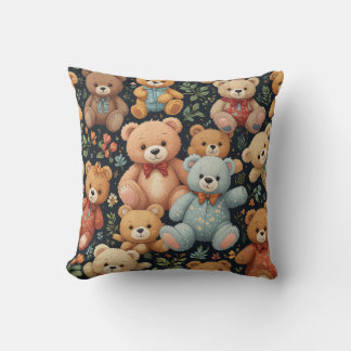 Warm and Cosy Teddy Bear Meadow Cushion