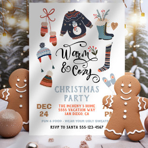 Warm and Cosy Winter Party Christmas Clothes Invitation