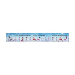 Warm and Cozy Snowmen - Return Address Label