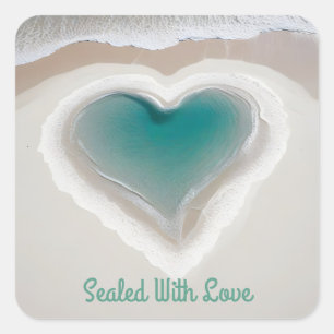 Warm and Inviting Heart Square Sticker