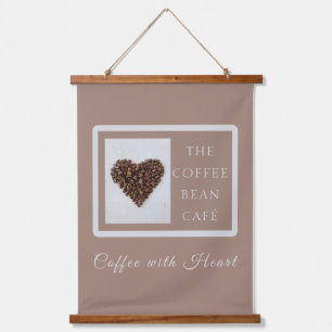 Warm Artisan Coffee Shop Business Branding  Hanging Tapestry