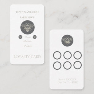 Warm Artisan Coffee Shop Business Branding Loyalty Card