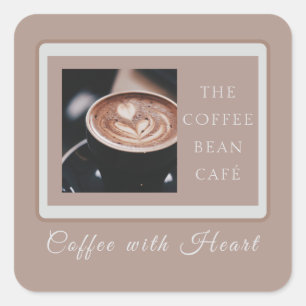 Warm Artisan Coffee Shop Business Branding  Square Sticker