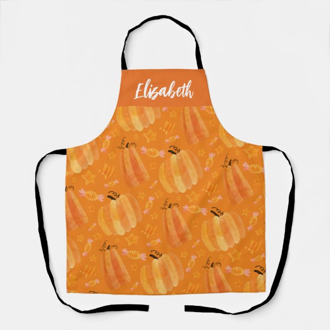 Warm Autumn Colours Customised All-Over Print Apro Apron (Front)