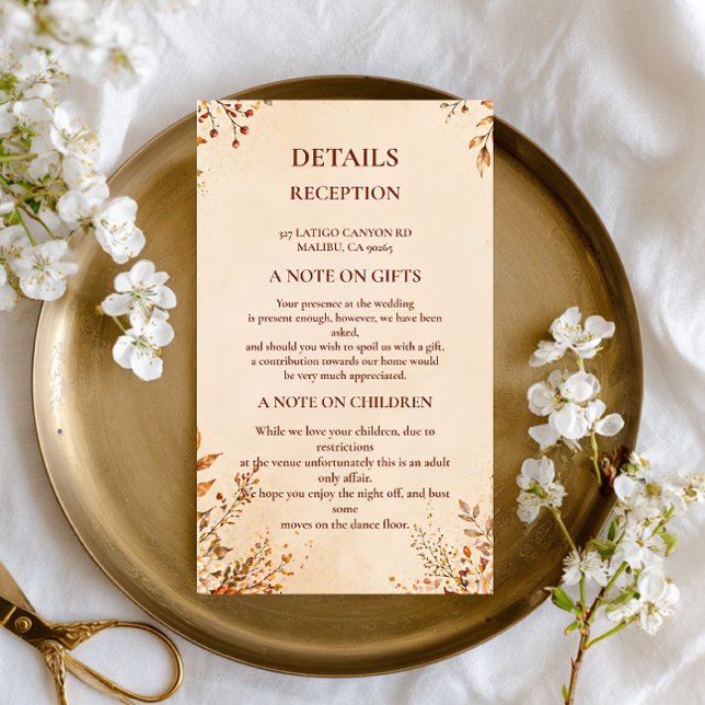 Warm Autumn Floral Enclosure Card (Creator Uploaded)