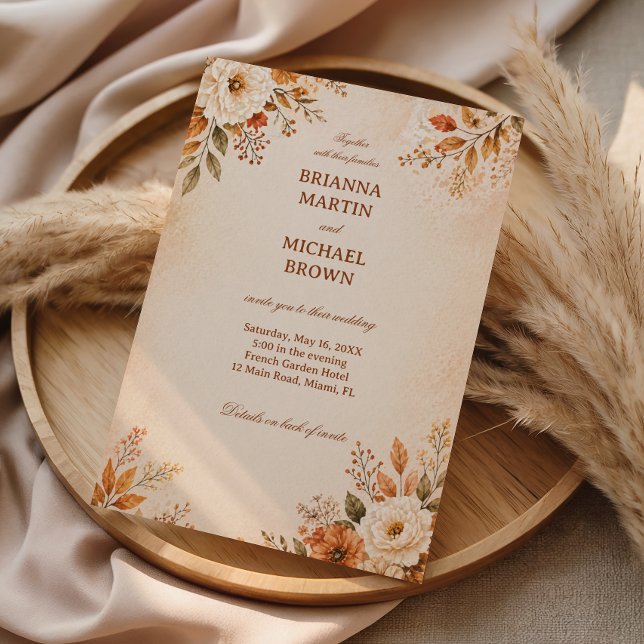 Warm Autumn Floral Invitation (Creator Uploaded)
