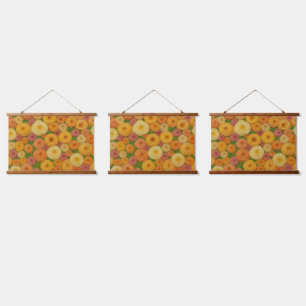 Warm Autumn Floral Seamless Pattern Oil Painting A Hanging Tapestry