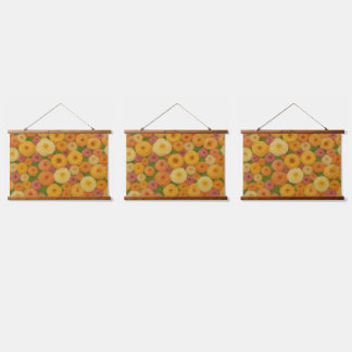 Warm Autumn Floral Seamless Pattern Oil Painting A Hanging Tapestry