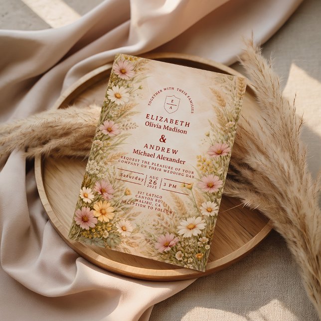 Warm Autumn Floral Wedding Invitation (Creator Uploaded)