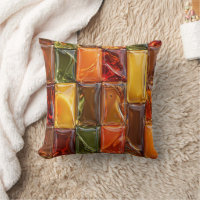 Warm Autumn Glass Tile Mosaic - Glossy Amber