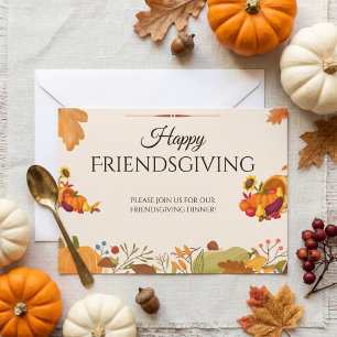 Warm Autumn Harvest Friendsgiving Invitation